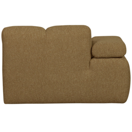 377459/60-GM | Mojo chaise longue element (links of rechts) - bouclé geel/bruin melange | WOOOD