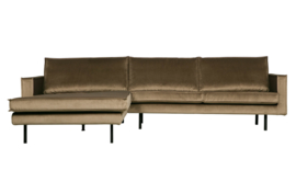 800905-12 | Rodeo chaise longue links - velvet taupe | BePureHome