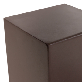 377965-B | Numo wanddeco set vaas/kubus 39x19 cm - metaal bruin | WOOOD