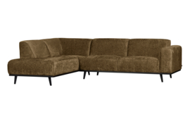 378652-BR | Statement hoekbank links - structure velvet brass | BePureHome