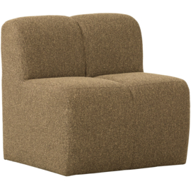 377519-GM | Mojo eetbank met rugleuning 84cm - bouclé geel/bruin melange | WOOOD