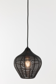 2947812 | Hanglamp Ø20x22 cm ALVARO mat zwart | Light & Living