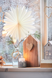 7406-01 | Pillar candle - white Ø:4 H:6 | Ib Laursen 