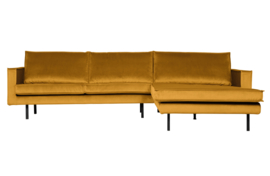 800902-132 | Rodeo chaise longue rechts - velvet oker | BePureHome