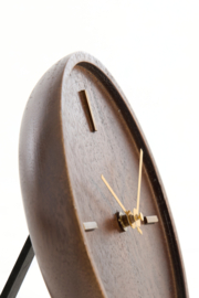 7114284 | Klok Ø15 cm VETI - mango hout bruin | Light & Living
