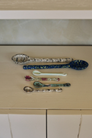 KST0346 | 70s ceramics: spoons, marine (set of 4) | HKliving - Medio oktober verwacht!