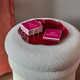 OZ3306 | Set van 6 onderzetters met rekje - wijn | HomeBound by KY - Sept/okt weer verwacht!