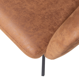 374080-O | Fenne draaibare eetkamerstoel - lederlook cognac | WOOOD Exclusive