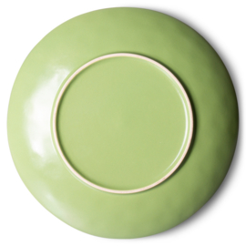 ACE7078 | 70s ceramics: dinner plates, kiwi (set of 2) | HKliving *uitlopend artikel, laatste exemplaren
