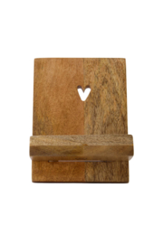 Boekenstandaard hout hartje - naturel | Zusss 