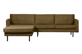 800905-BR | Rodeo chaise longue links - structure velvet Brass | BePureHome