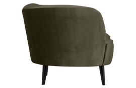 340475-156 | Sara lounge fauteuil links - fluweel warm groen | WOOOD