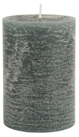 4176-41 | Rustic candle - moss green Ø:7 H:10 | Ib Laursen