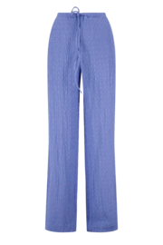 Broek van crinkle stof - lavendelblauw | Zusss