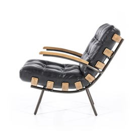 97621 | Fauteuil Bastiaan - zwart java leder | Eleonora