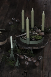 7218-26 | Dinner candle - moss green Ø:2.2 H:18 | Ib Laursen