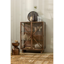 377621-B | Kella 2-deurs kast - mango hout bruin | WOOOD
