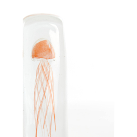 7490990 | Ornament Jellyfish M - glas oranje | Light & Living 