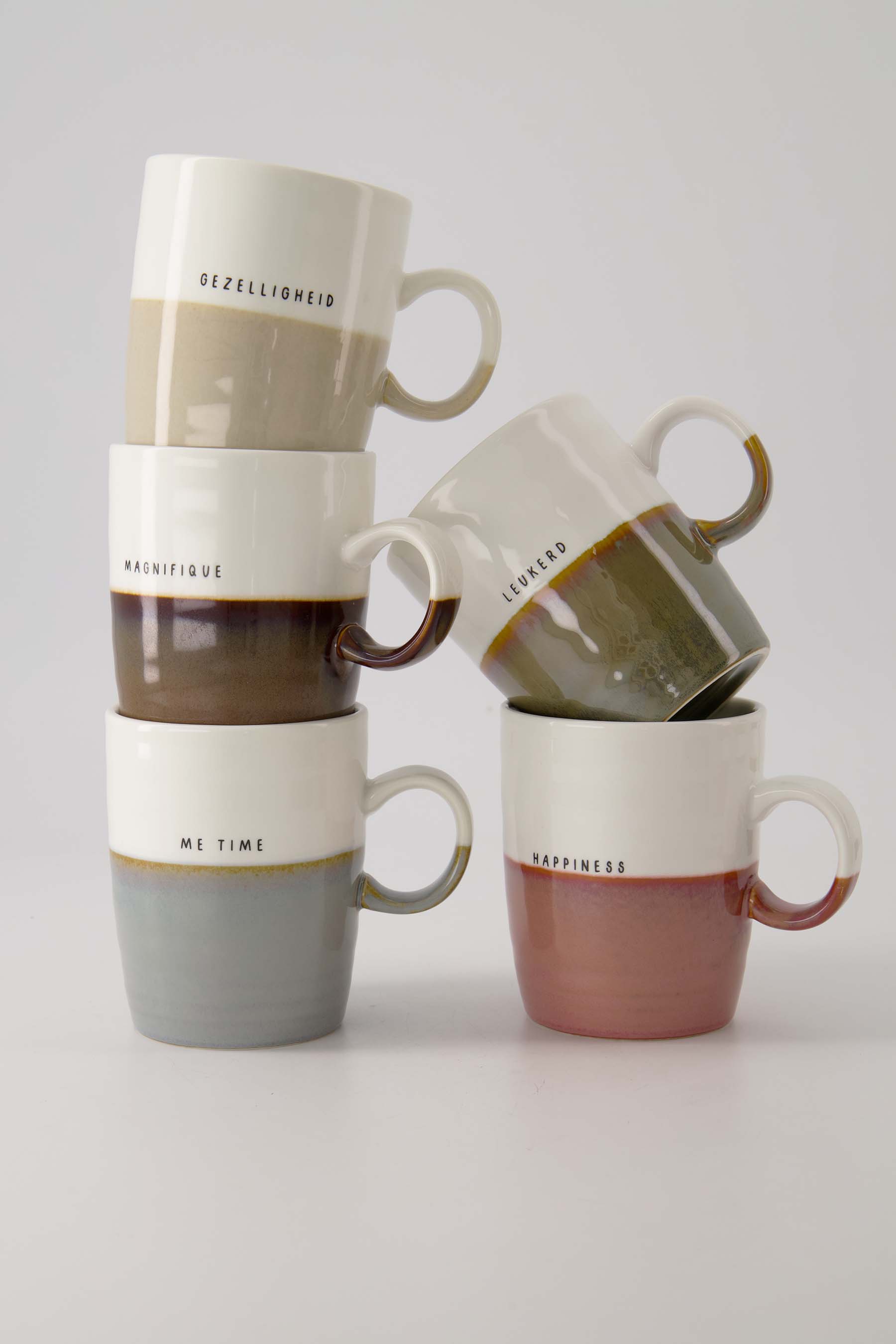 Theemok gezelligheid - wit/zand | Zusss