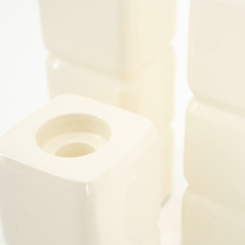 240002 | Candleholders Cube (set of 3) - beige | By-Boo 