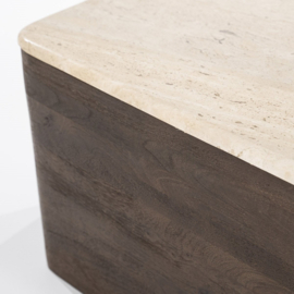 96150 | Salontafel Luna 128x63x36 - bruin/beige | Eleonora