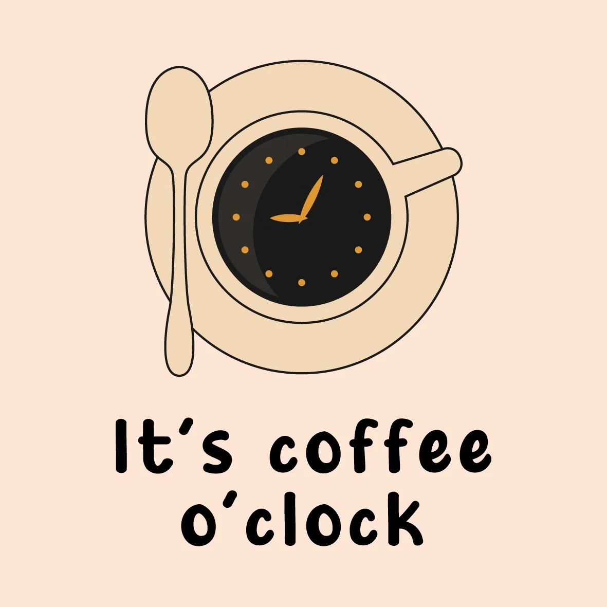 TE3020 | Tegeltje coffee o'clock | HomeBound by KY