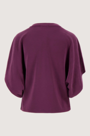 Top met vlindermouw - burgundy | Zusss