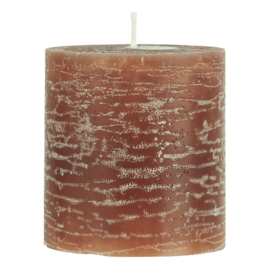 4175-49 | Rustic candle - rustic brown Ø:7 H:7.5 | Ib Laursen