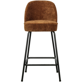 800294-MB | Vogue barstoel 65cm - 3D Chenille middenbruin | BePureHome
