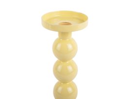PT4263LY | Candleholder Funky large - soft yellow | Present Time