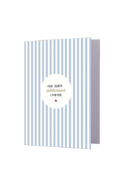 Wenskaart gefeliciteerd lieverd - blauw/wit | Zusss 