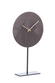 7113483 | Klok op voet GWENNA - donkerbruin | Light & Living