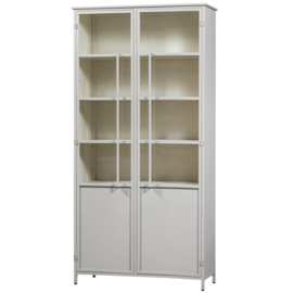 375041-S | Exhibit XL 2-drs vitrinekast - metaal zand | WOOOD