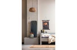 373908-Z | Doutzen spiegel metaal - zwart 110x40cm | WOOOD - alleen afhalen