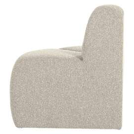 377901- BM | Mojo eetbank hoek rond rugleuning - boucle beige melange | WOOOD