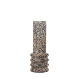 734807 | Bazil marble canlde holder L - moss green | PTMD