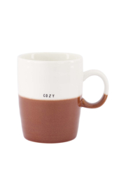 Theemok cozy - wit/donkerrood | Zusss 