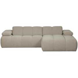 377465-EM | Mojo chaise longue bank rechts - bouclé beige melange | WOOOD