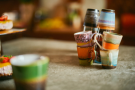 ACE7238 | 70s ceramics: espresso mugs, Retro (set of 4) | HKliving