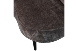 340475-G | Sara lounge fauteuil links - grof geweven stof grijs/bruin | WOOOD