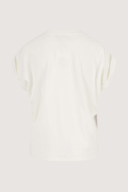  T-shirt met opgerolde mouw viva la siesta - wit | Zusss 