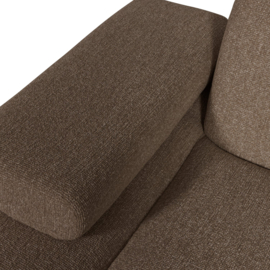 377459/60-BM | Mojo chaise longue element (links of rechts) - bouclé bruin melange | WOOOD