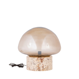 737642 | Jobani table lamp with luster glass L - beige marble | PTMD