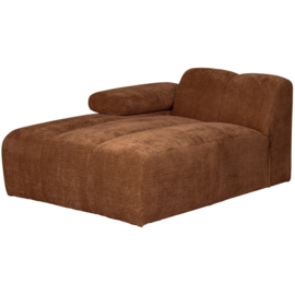 377459/60-R | Mojo chaise longue element (links of rechts) - ribstof roestbuin | WOOOD