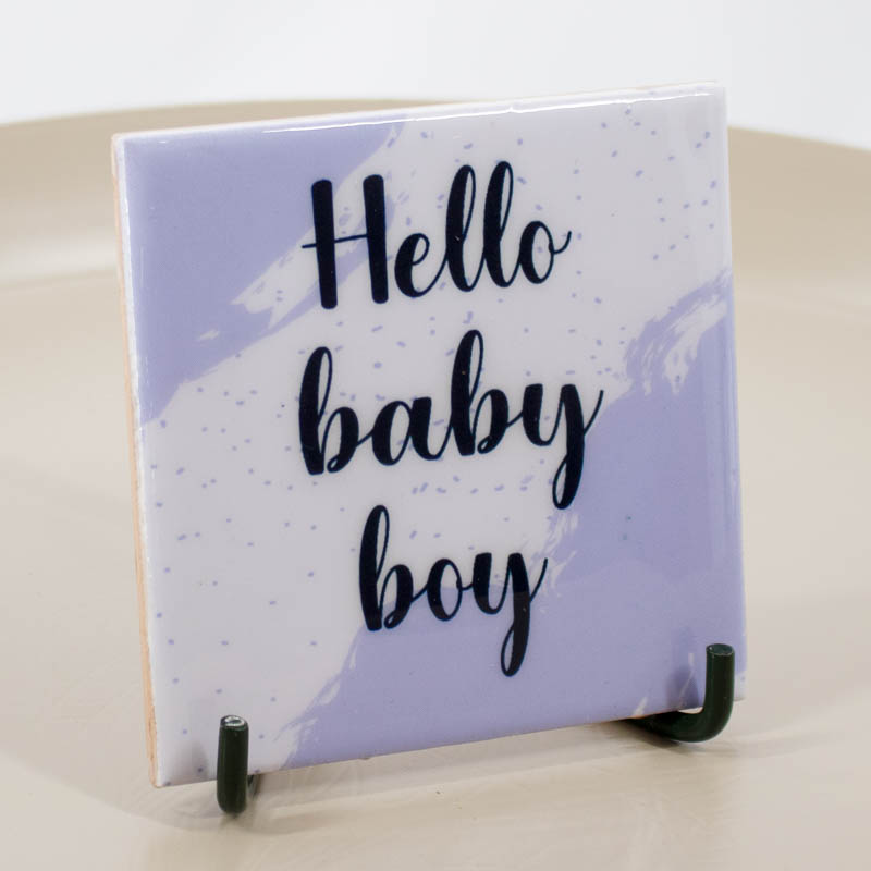 TE2898 | Tegeltje hello baby boy | HomeBound by KY