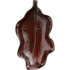 92286-14 | Bowl leaf shaped - brown | Ib Laursen