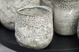 728838 | Lilly-Eva pot flower pattern M - beige | PTMD