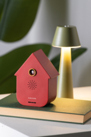 KA6095RD | Sound box modern cuckoo - red ochre | Karlsson by Present Time