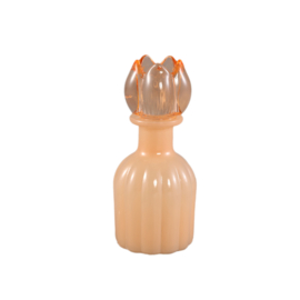 725696 | Patsye tulip ribbed candleholder - orange | PTMD