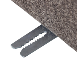 377519-BM | Mojo eetbank met rugleuning 84cm - bouclé bruin melange | WOOOD
